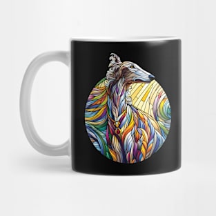 Borzoi, stained glass. I love borzois. Mug